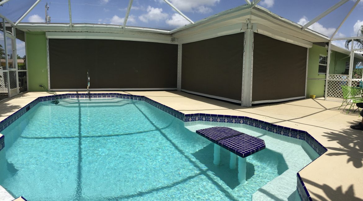 Roll down screens on a Florida home